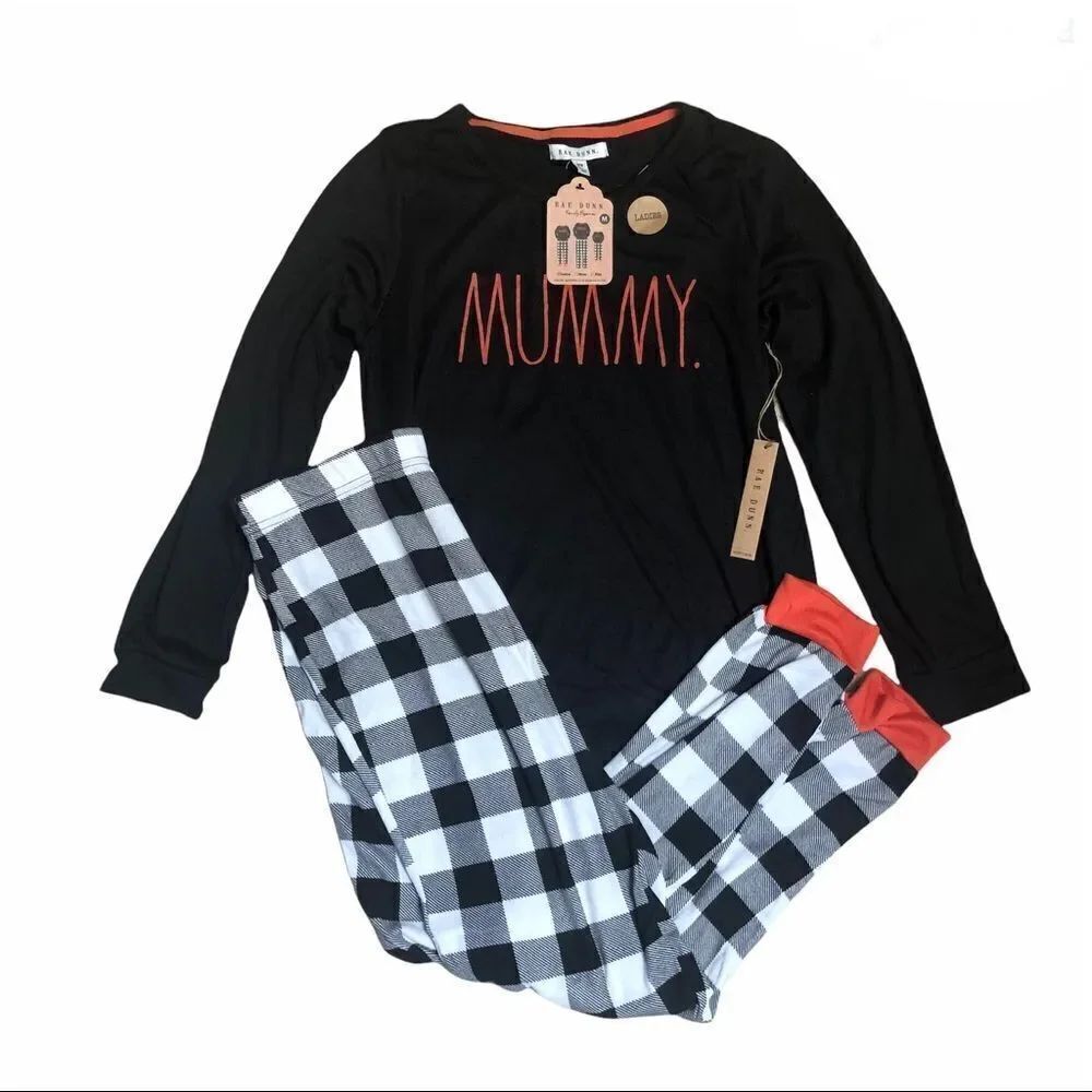 Rae Dunn Halloween MUMMY Pajama Set Lady’s Medium